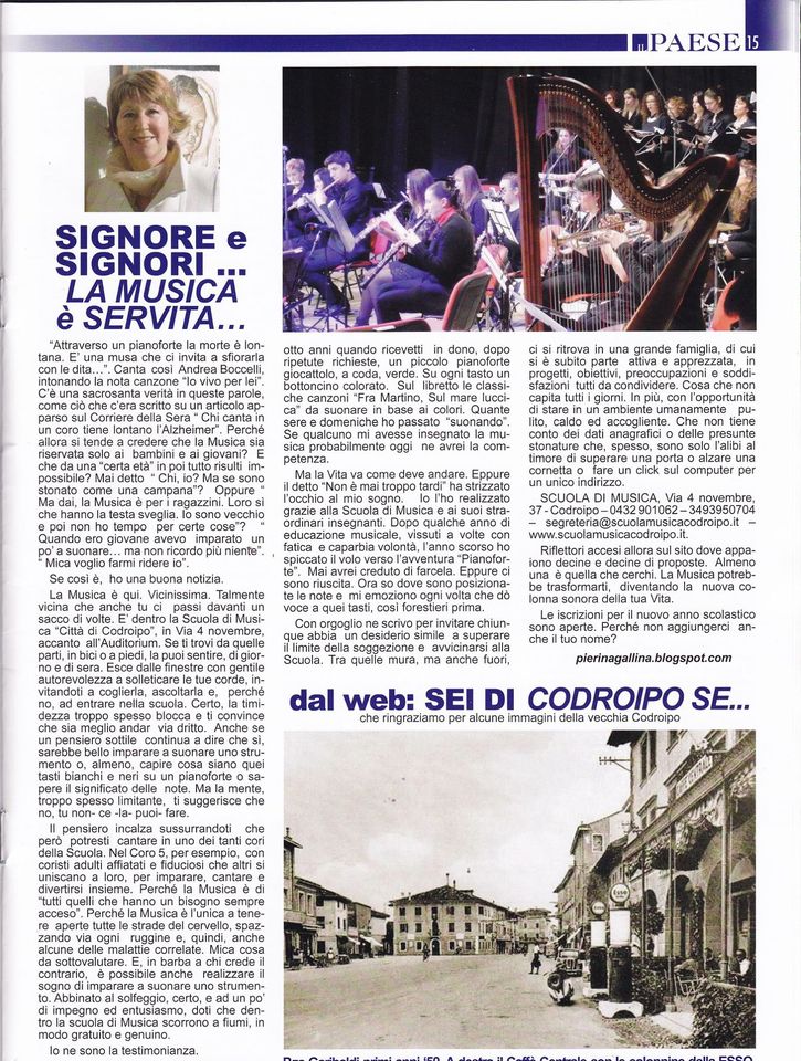 IL PAESE, magazine del Medio Friuli novembre 2015