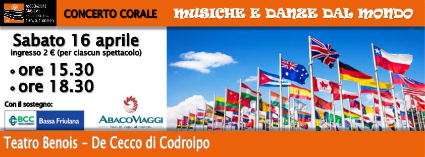 CODROIPO (UD): Grandi Eventi Scuola di Musica “Città di Codroipo” – 9 -16 – 17 aprile 2016 –