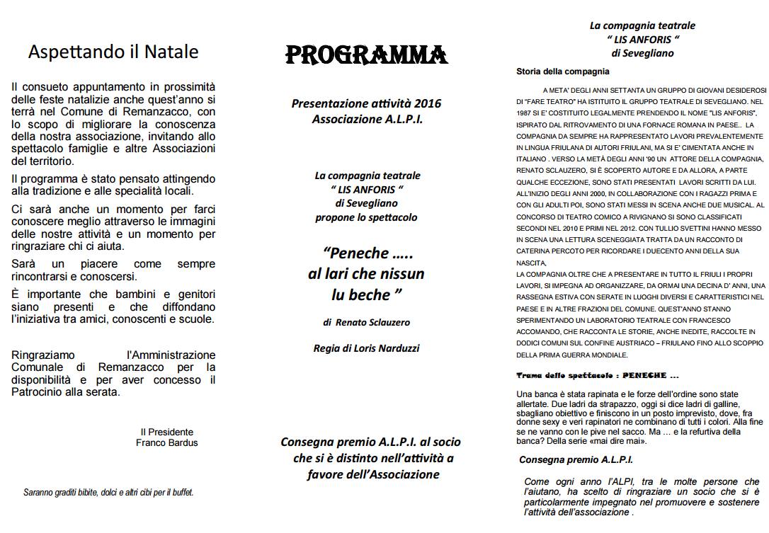 PREMIO A.L.P.I Allergie pneumopatie infantili 2016 – Remanzacco (UD) – 26 novembre 2016