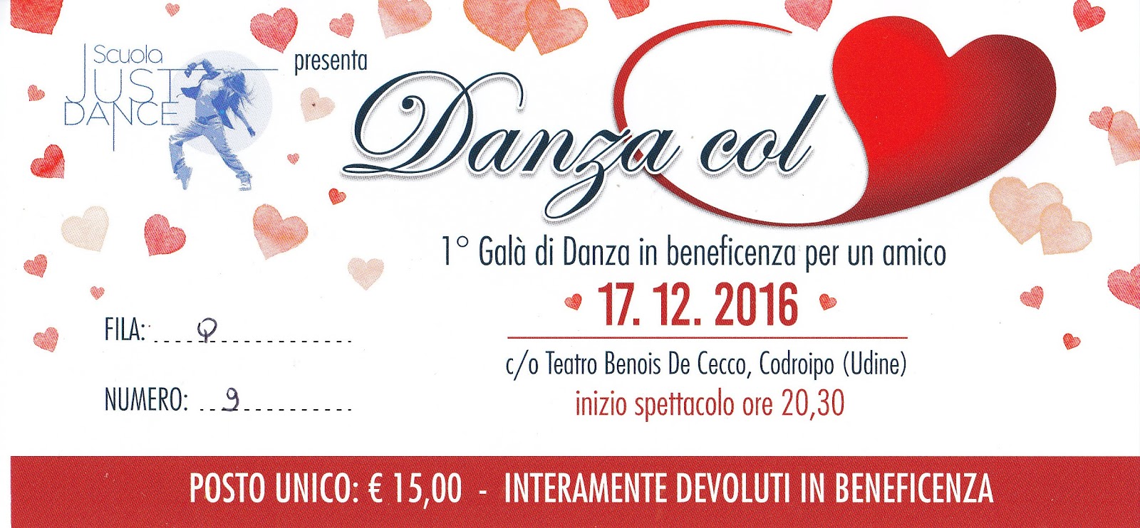 CODROIPO (UD): 1° GALA’ DI DANZA COL “CUORE” 17 dicembre 2016