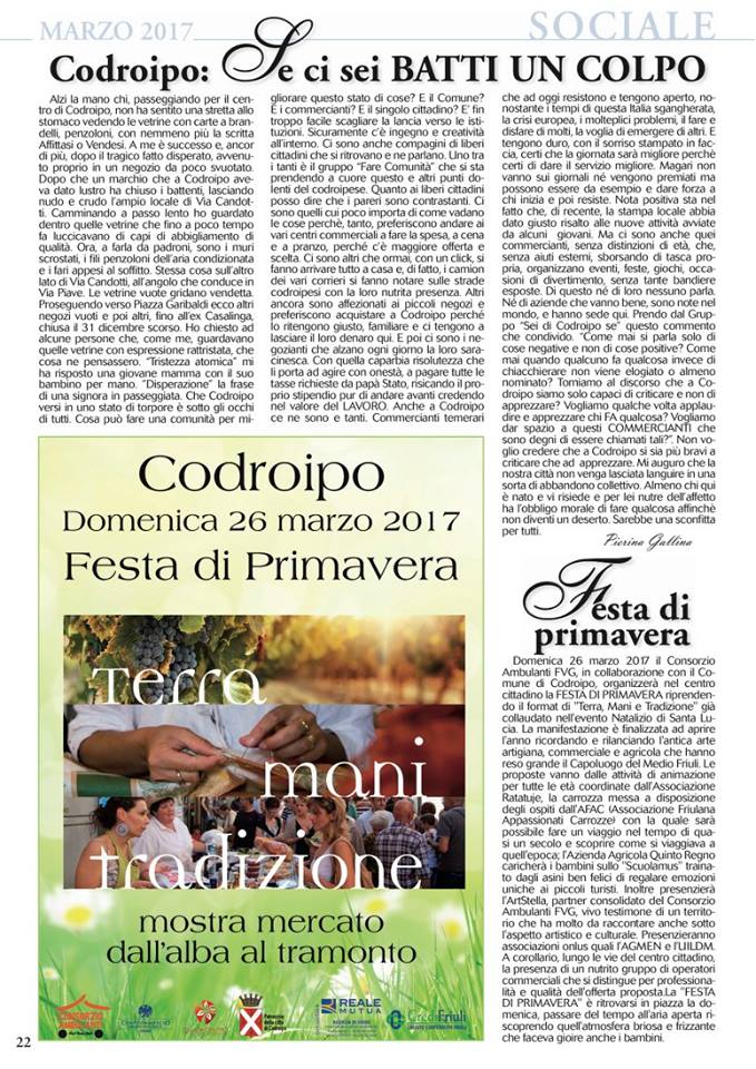 FORTE & CHIARO – Mensile del Medio Friuli – marzo 2017