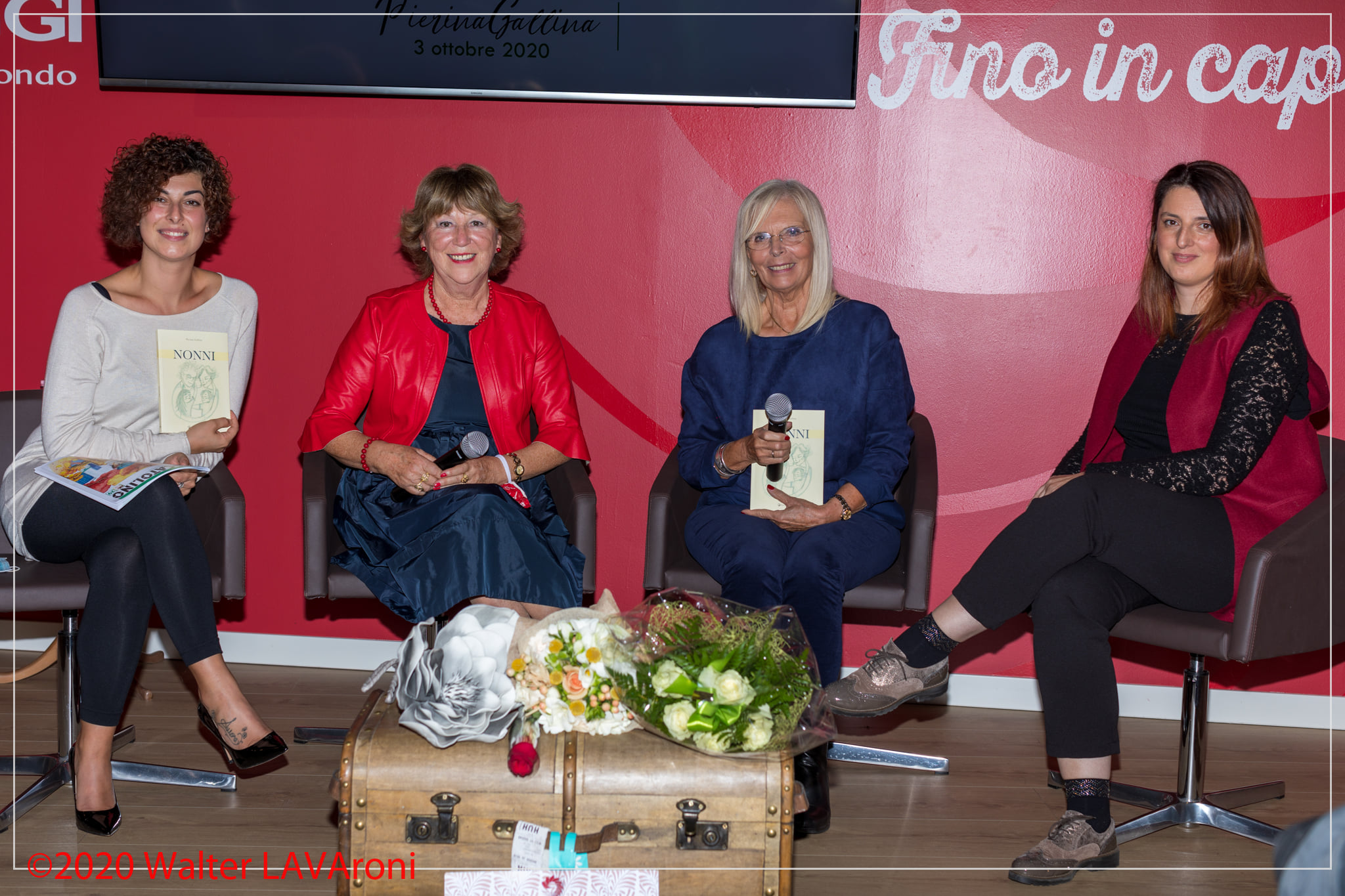 Con Luisa Venuti, Elisabetta Imperio, Fabia Romano presentazione NONNI 3 ottobre 2020