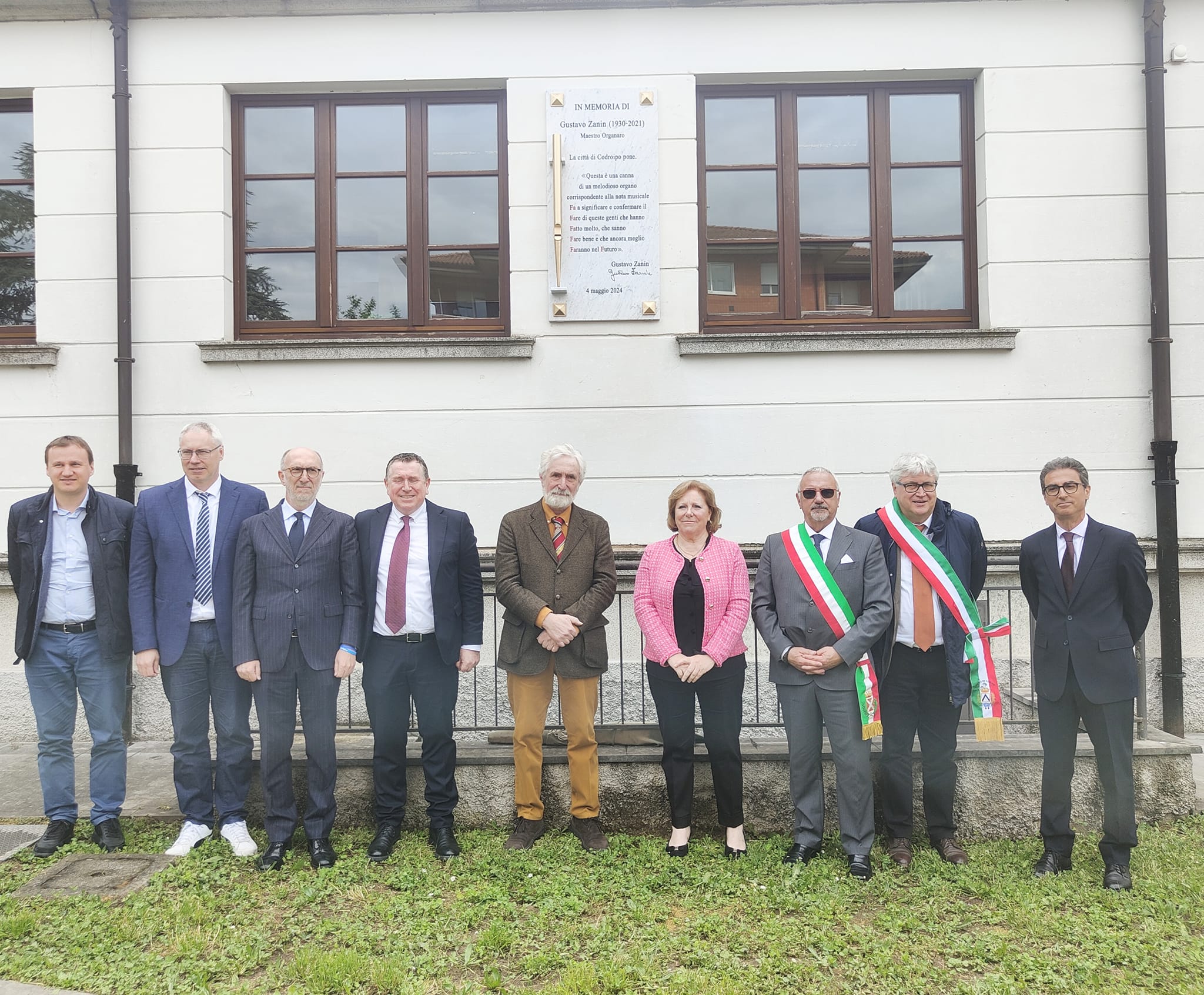 Gustavo Zanin: targa ricordo a Codroipo (Ud) 4 maggio 2024